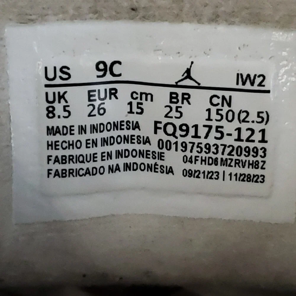 Nike Air Jordan 3 Retro Shoes Georgia Peach‎ Toddler Size 9C White Sneakers